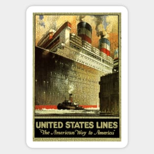 United States Lines Sticker